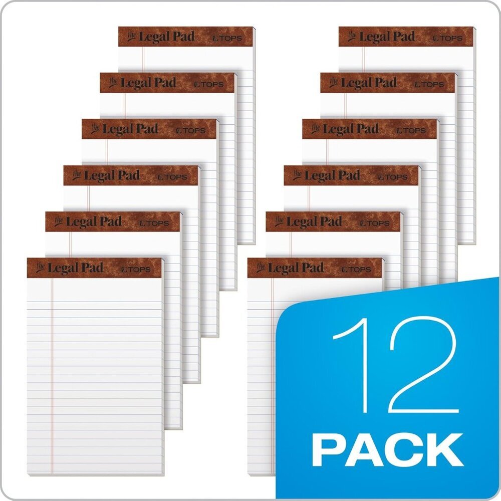 5 x 8 Legal Pads, 12 Pack, The Legal Pad Brand, Narrow Ruled, White Paper, 50 Sh - Picture 6 of 7